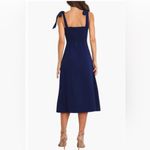 Petal and Pup  Tie Strap Midi Dress with Slit in Navy Size 6 Photo 1