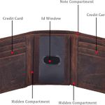 Wallet for Men Trifold Real Leather RFID Blocking Credit Card Case with ID Window in Gift Box Photo 5
