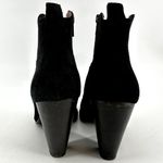 Frye Madeline Boots Side Zip Stacked Heel Short Suede Western Bootie Black 11M Photo 4
