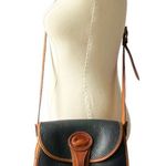 Dooney & Bourke 80’s Essex Navy & British Tan med size handbag w/ long strap Photo 0