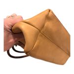 Fossil 75082 Top-Grain Leather Satchel Woven Handle Bag Tan Brown Photo 10