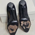 Gucci Pre-Owned Womens Black Polished Leather Pump Heels Size 7B Photo 6