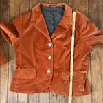 Carolina Herrera Burnt Orange Velvet Blazer Photo 3