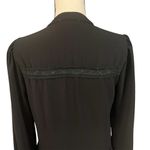 Pinch | Women's Black Embroidered Festival Long Sleeve Ruffle Mini Dress Sz S Photo 3