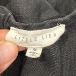 Little Lies Jude Linen Sleeveless Tank Top Women’s Medium Black Photo 4