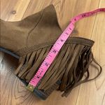 Faded Glory  Fringe Brown Faux Suede Ankle Booties Shoes size 6 Southwestern Photo 10