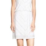 White House | Black Market  White Dress with Gold & Silver Stud Embellishments Photo 4