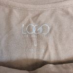 LOGO By Lori Goldstein  Tan Tunic with Plaid Ruffle Bottom Size L Photo 5