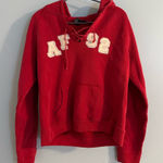 Abercrombie & Fitch vintage  red hooded sweatshirt size L Photo 0