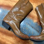 Tony Lama Vintage  Leather Cowgirl Boots Carmel Tan Photo 3