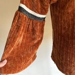 THML Velour Bell Sleeve Burnt Orange Sweater Sz Small NWT Photo 3