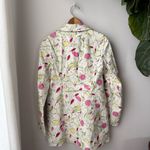 Loft Ann Taylor Vintage Y2K Fruit Print Apple Pear Trench Coat Jacket Cotton Photo 5