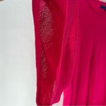 Apt. 9  Perforated Mesh Wide Short Sleeve Dolman‎ Knit Sweater Pink XXL Photo 3
