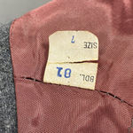 Vintage 1960s Cropped Blazer Jacket 3/4 Length Sleeves Women Carlette Twee Gray Photo 7