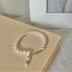 Handmade “Effie” Charm Pearl Bracelet Pink Rhinestone Girlhoodcore Pastel Photo 3