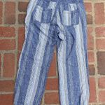 Brandy Melville Linen blue striped pants 🌊 Photo 2