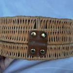 ZARA  Rattan Wicker Circle Snap Closure Crossbody Photo 7