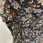 Natural Life Dress Maxi Floral Shimmery Lined Boho Bohemian Romantic Blue Gold Photo 8