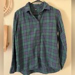 Uniqlo Green and Blue Plaid Shirt Photo 1