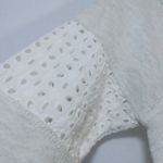 O'Neill  Gray Sweatshirt Eyelet Lace Detail Distressed Hem Size Small Photo 2