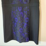 Loft Ann Taylor  Black Ponte Knit Sheath Floral Women’s Size 14 Graduation Church Photo 4