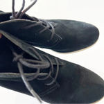 Björndal Bjorndal Rachel Black Suede Wedge Ankle Boots Women’s Size 7 Lace Up Bootie Boot Photo 5