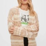 American Eagle Chunky Knit Striped Open Cardigan Sweater Photo 0