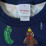 Hanna Andersson holiday long john Christmas pajamas in Heirloom Ornaments print Blue Size XS Photo 1