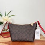 Coach NWT Zip Top Crossbody Bag In Signature Canvas Photo 3