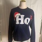 Hanes Navy Christmas Sweater with Santa Hat Photo 7