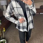 SheIn Black, Grey, And White Oversized Flannel Photo 0