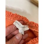 Coco + Jaimeson  Womens Medium Top Smocked Cropped Peplum Ruffle Orange Multicolor Photo 3