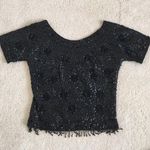 ✳️Gorgeous sequin & beaded black top, S Photo 0