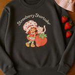 Strawberry Shortcake Graphic Sweatshirt – Size M – Gray Crewneck Top Size M Photo 0