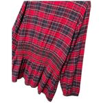Lane Bryant Plaid Flannel Corset Tie Smocked Long Sleeve Red 26 Photo 4