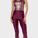 💕MARIKA💕 Marley Metallic Sports Bra + Leggings Grape Wine/ Copper Medium M NWT Photo 5