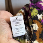 Terra & Sky  Purple and Green Floral Blouse 1X Photo 4