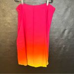 Ralph Lauren Lauren Pink And Yellow Ombre Midi Skirt Size 18W Photo 1