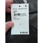 Good American  Black Faux Leather Pants Size 10/30 Straight Leg Date Night Photo 3