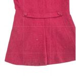 Vintage 1960s Pink Double Breasted Wool Woven Coat Women's XS/S Notch Collar Photo 12