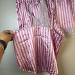 Victoria's Secret  Pink and White Striped Chemise and shorts set SZ:XL Photo 1