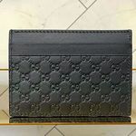 Gucci Brand New Black MicroGuccissima Leather Card Holder | All Items Authentic! Photo 0