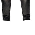 Driftwood  Jackie Embroidered Skinny Jeans‎ in Dark Grey Washed Black Size 26 Photo 6