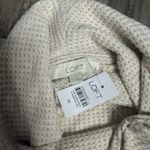 Loft Ann Taylor  cream And Gold waffle cowl neck shirt size medium Photo 5