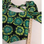 Free People  Retro Hippie Green Square Neck Puff Sleeve Bandana Original! Small Photo 6