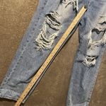 Womens Extra High Rise Jeans Large Distressed Light Wash Straight Leg Pants Rip Blue Size undefined Photo 5