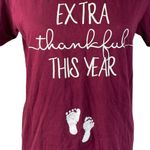 Bella Canvas  Extra Thankful This Year T Shirt Auburn Size Medium Photo 4