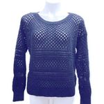 American Eagle  Outfitters Crochet Sweater, Navy Metallic Knit Size XL EXCELLENT Photo 0