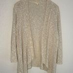 Eileen Fisher Woman 1X Oatmeal Beige Cardigan Sweater Linen Nylon Neutral Fall Photo 0