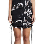 Shona joy Ruched Slip Dress Size 8 Black Shadows Floral Whimsigoth Emo Photo 0